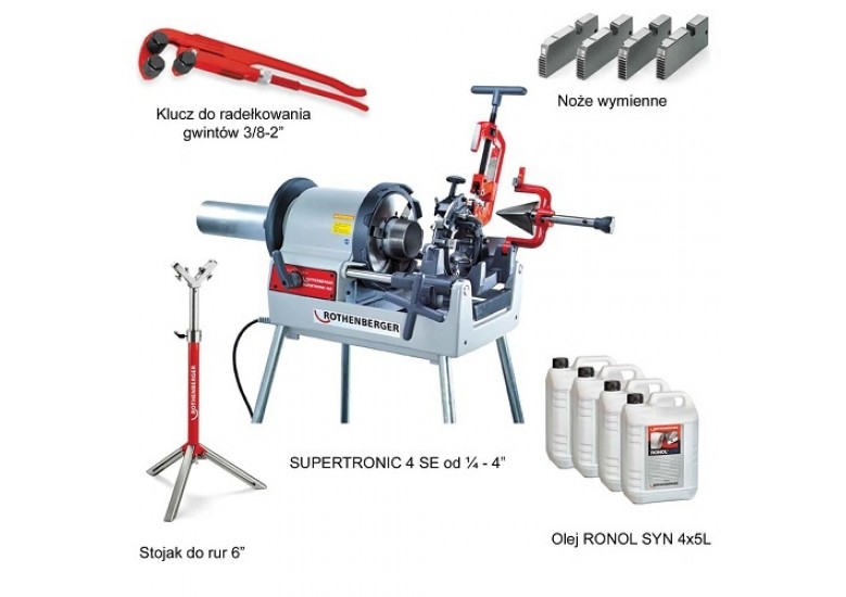 Gwintownica stacjonarna SUPERTRONIC 4 SE zestaw